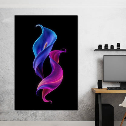Cosmic Petal Helix Canvas Wall Art