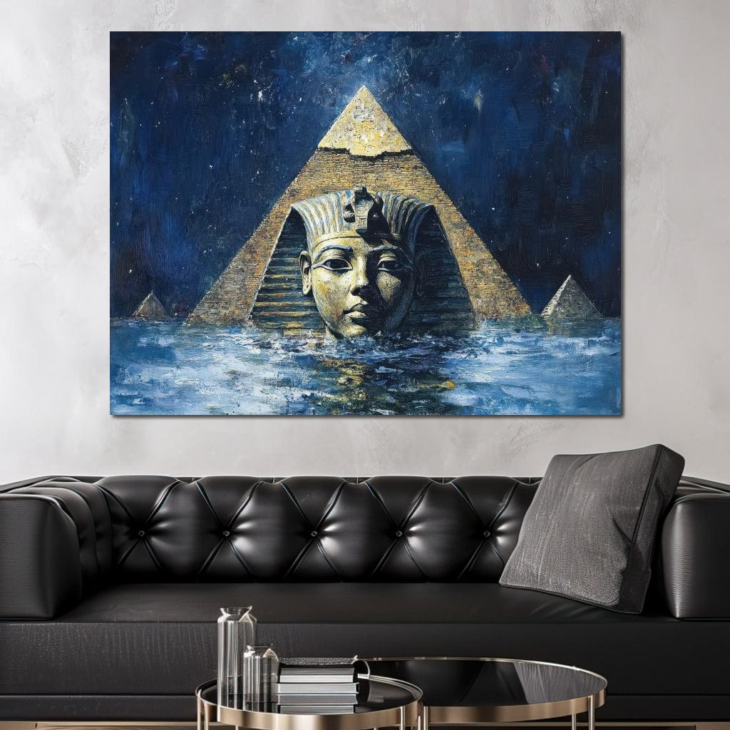 Pharaoh's Timeless Reflection Canvas Wall Art