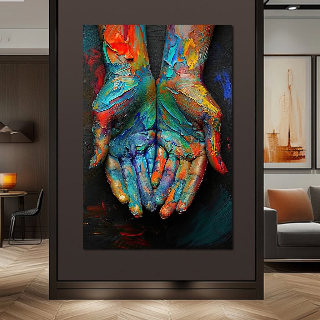 Embrace of Chromatic Hues Canvas Wall Art