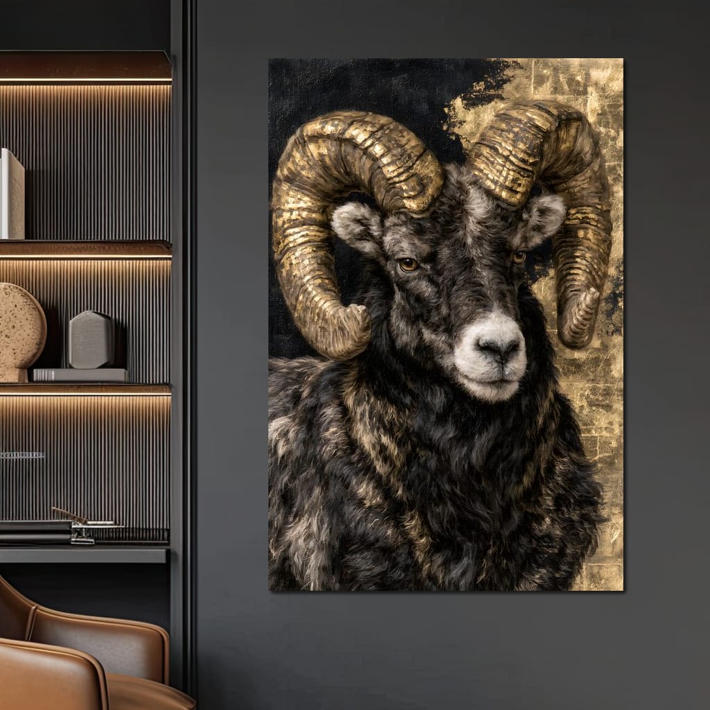 Guardian of the Gilded Peak Canvas Wall Art
