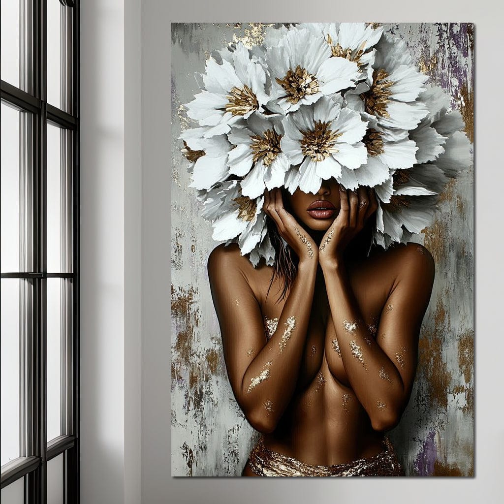 Floral Embrace of Divinity Canvas Wall Art