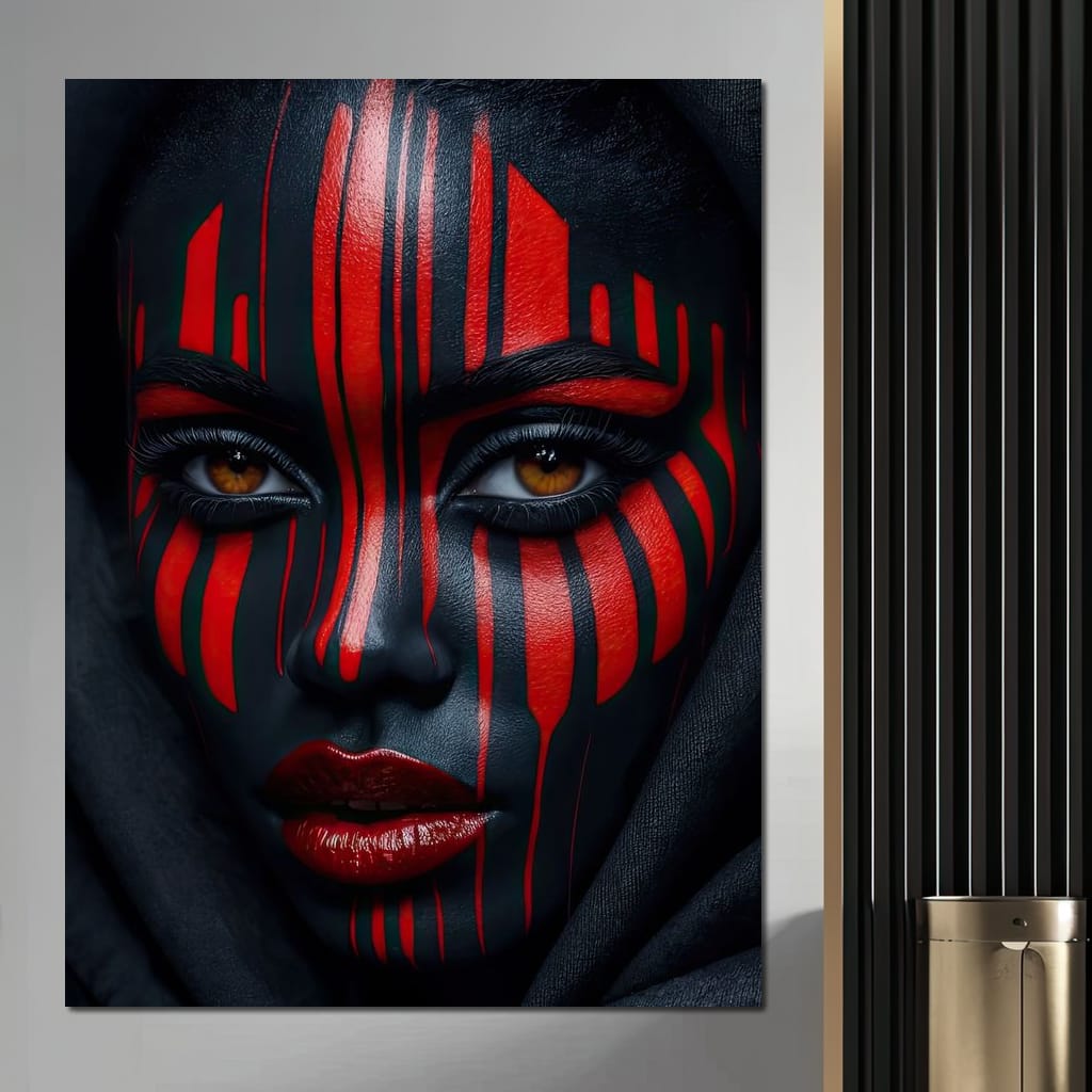 Scarlet Ritual Canvas Wall Art