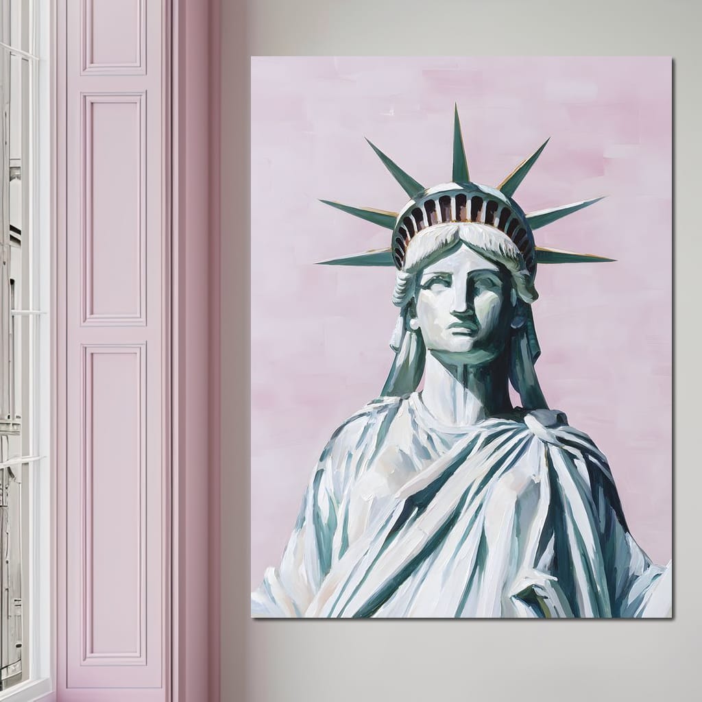 Liberty Crown Pastel Sky Canvas Wall Art
