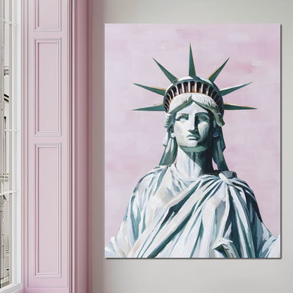 Liberty Crown Pastel Sky Canvas Wall Art