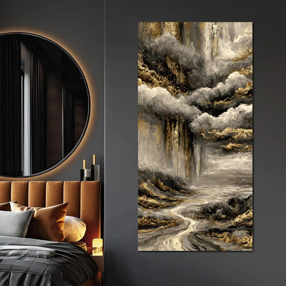 Gilded Rivers Of Lost Time Canvas Wall Art
