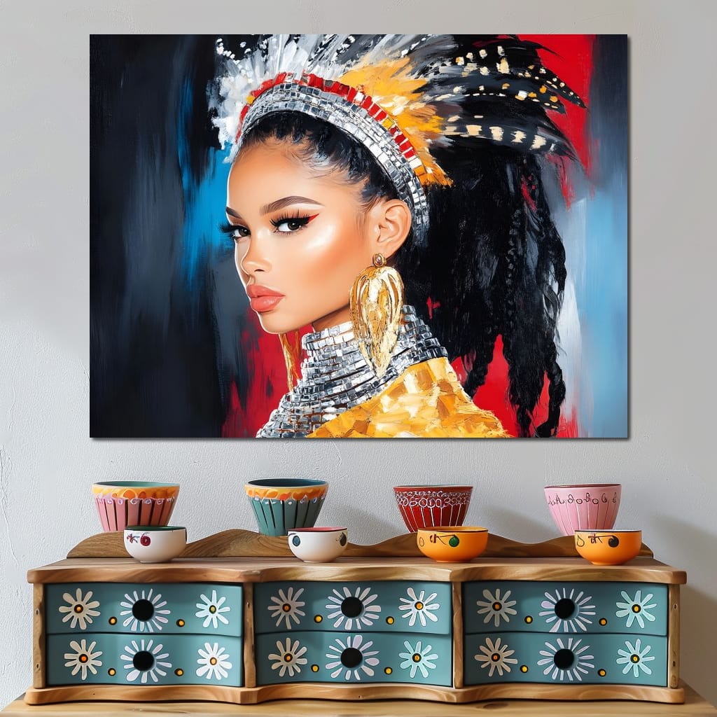 Majestic Feathered Elegance Canvas Wall Art