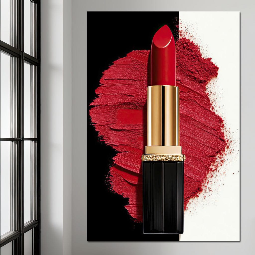 Velvet Lipstick Burst Canvas Wall Art