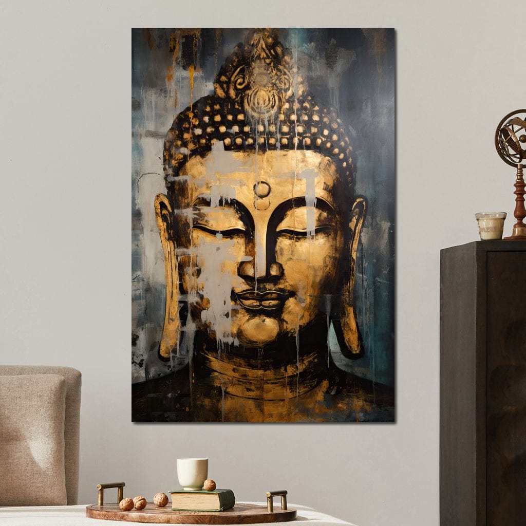 Gracious Golden Buddha Canvas Wall Art
