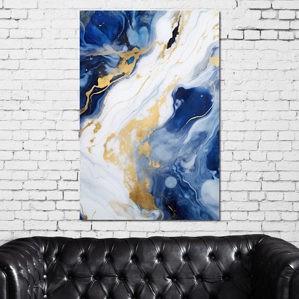 Glossy Liquid Abstraction Canvas Wall Art