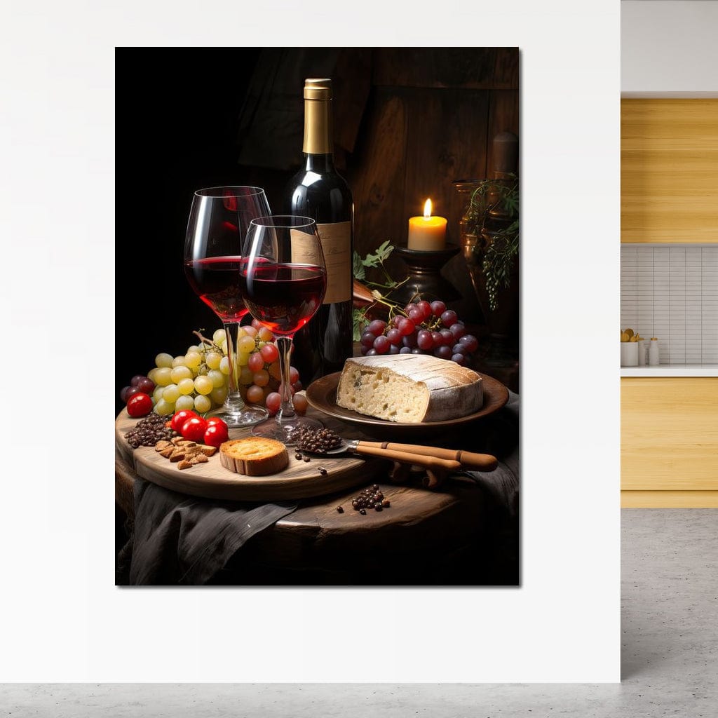 Wine Cheese Banquet Canvas Wall Art