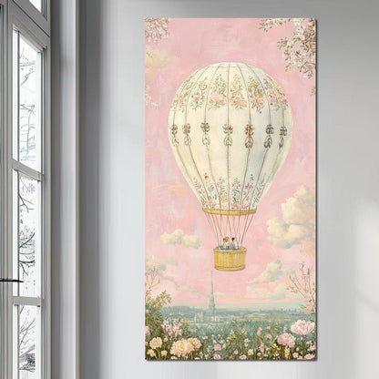 Whimsical Ballad of Airborne Dreams Canvas Wall Art