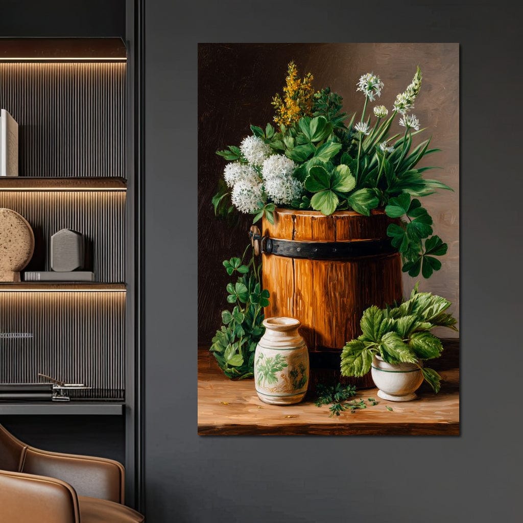 Clover With Herbs Canvas Wall Art