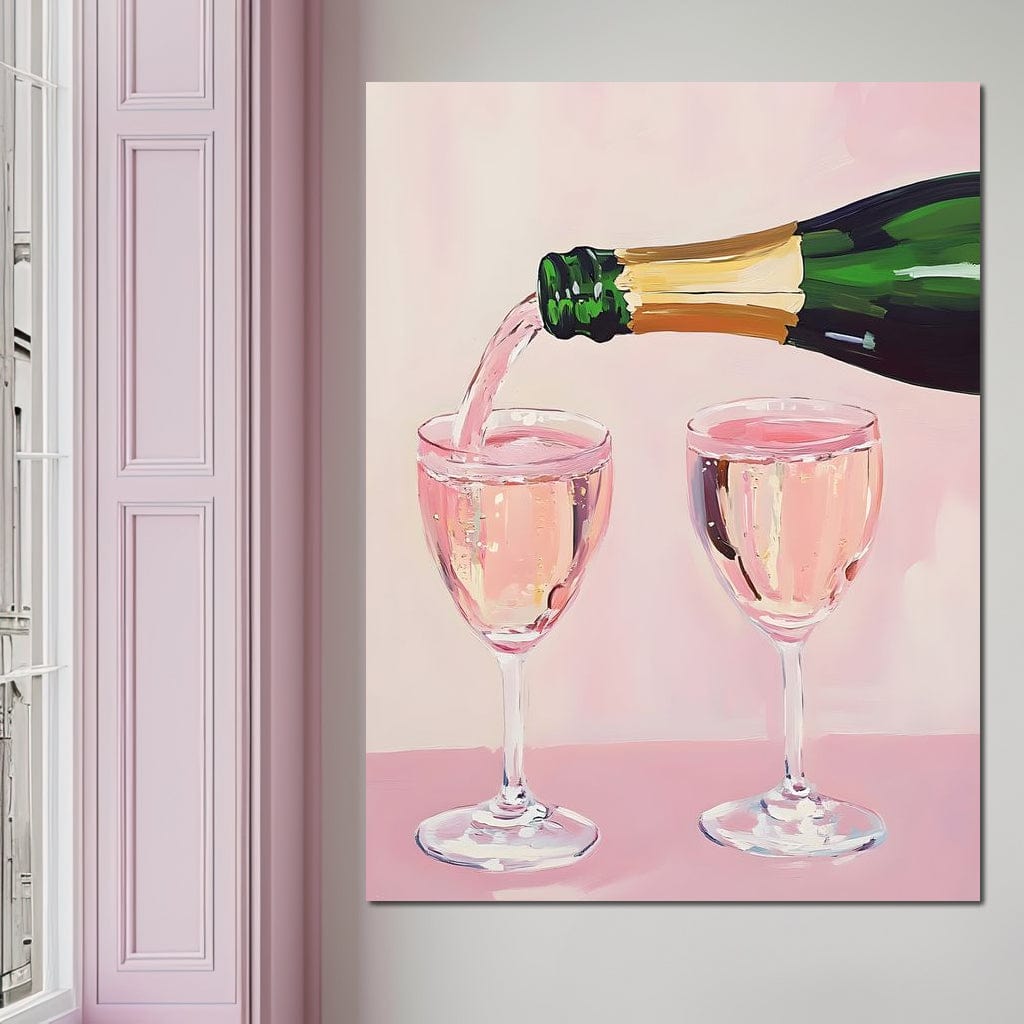 I Only Drink Champagne Canvas Wall Art