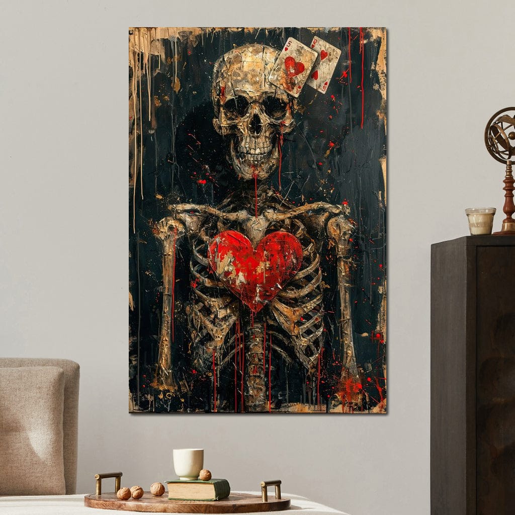 Romantic Skeleton 4 Canvas Wall Art
