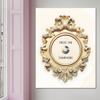 Press for Champagne Canvas Wall Art