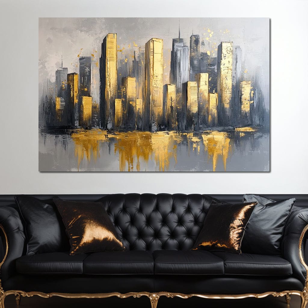 Golden Skyline Awakening Canvas Wall Art
