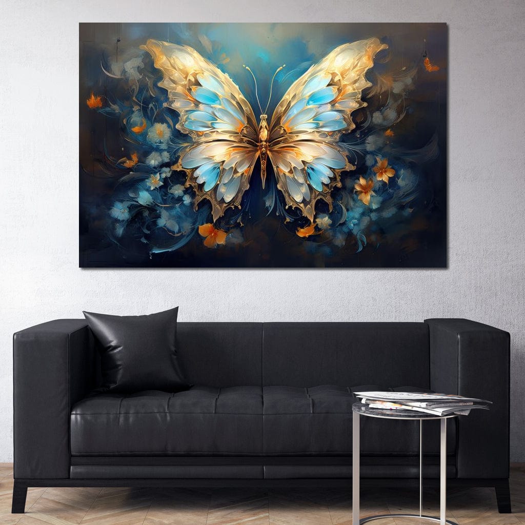 Ethereal Monarch's Flight Canvas Wall Art