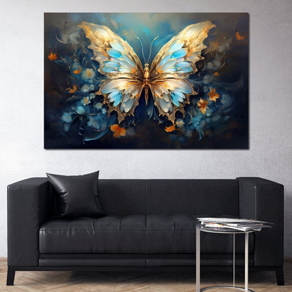Ethereal Monarch's Flight Canvas Wall Art