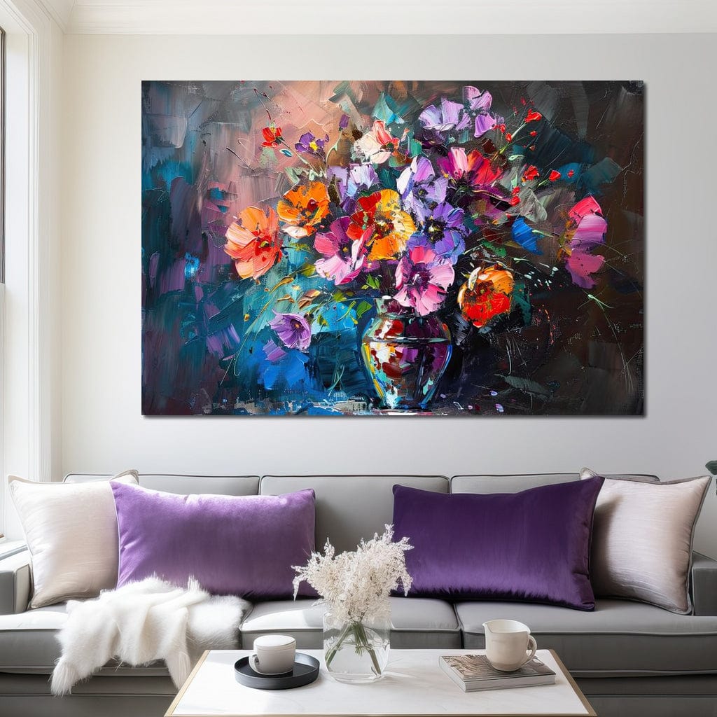 Bouquet of Vibrant Dreams Canvas Wall Art