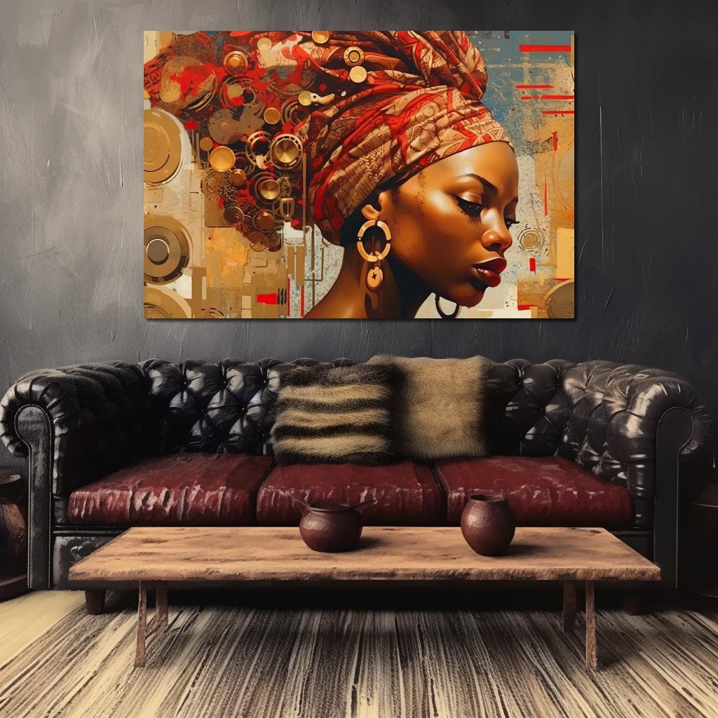 African Portrait Dingane Canvas Wall Art