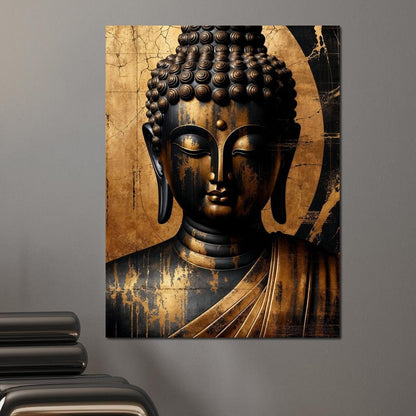 Buddha's Aura of Serenity Canvas Wall Art