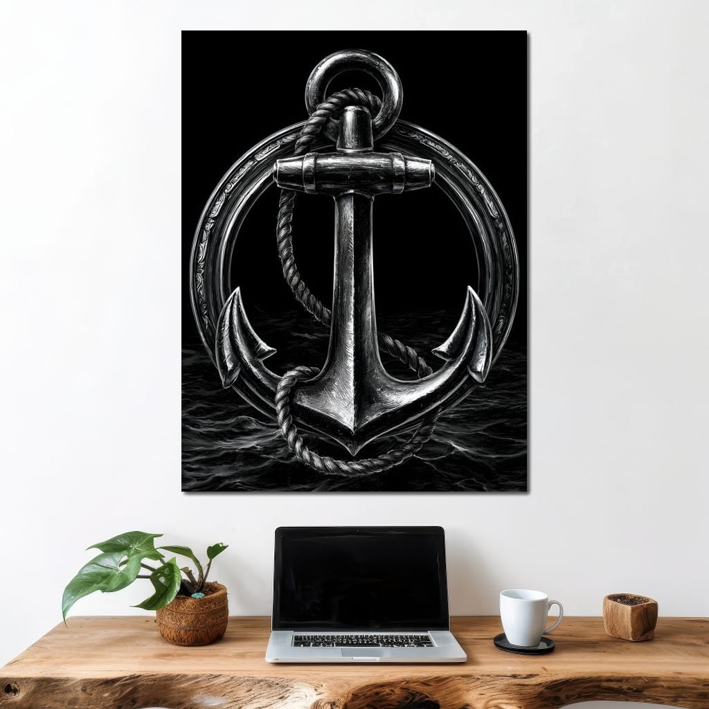 Weight of the Restless Anchor Canvas Wall Art