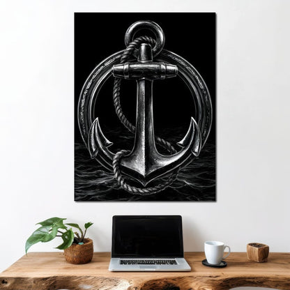Weight of the Restless Anchor Canvas Wall Art