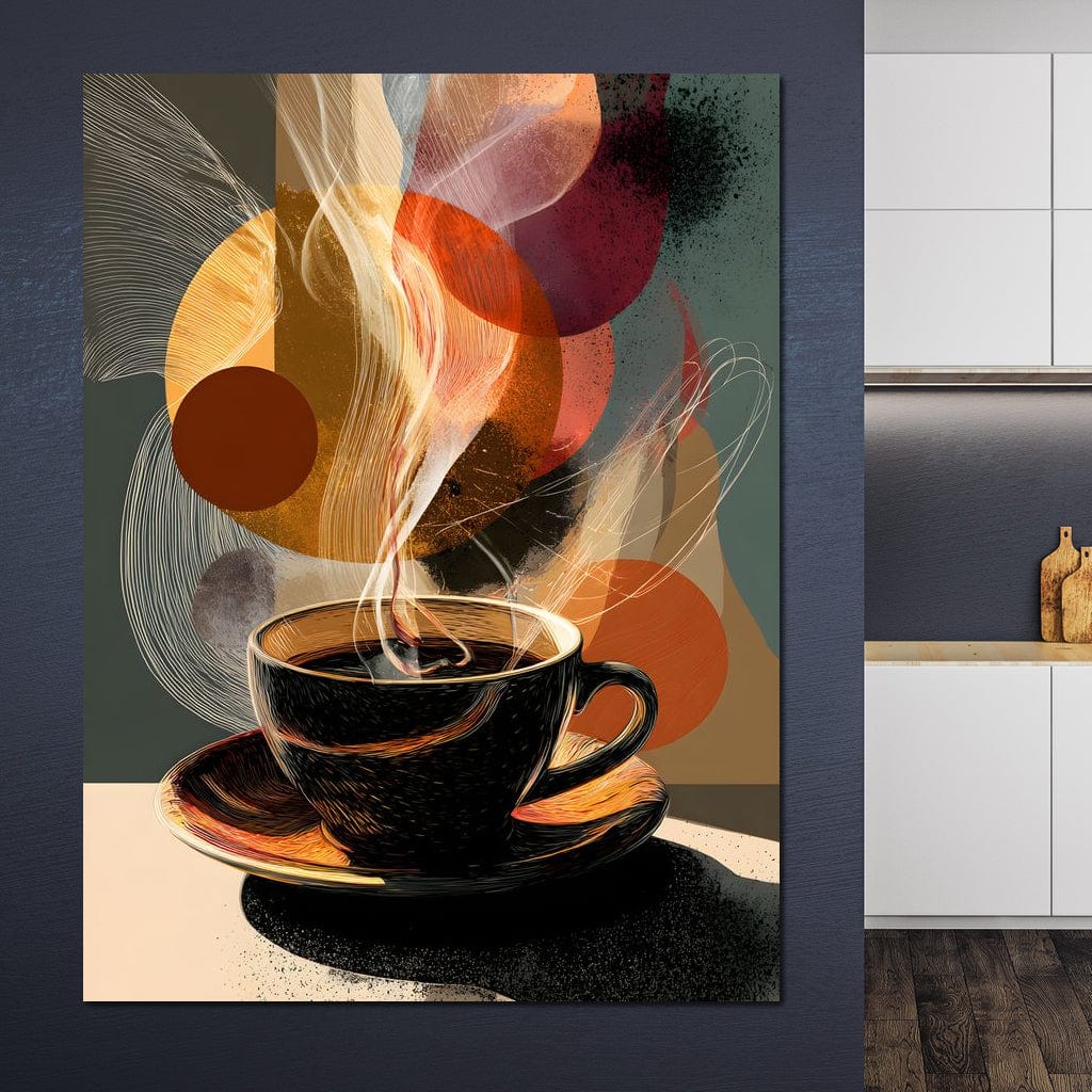 Morning Brew Abstract Fusion Canvas Wall Art