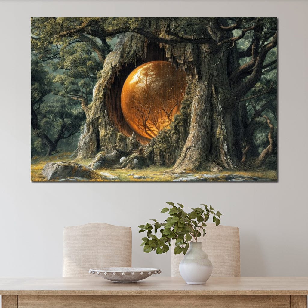 The Glowing Core of Gaia Canvas Wall Art
