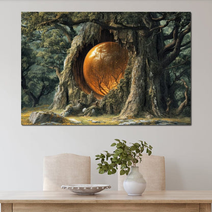 The Glowing Core of Gaia Canvas Wall Art