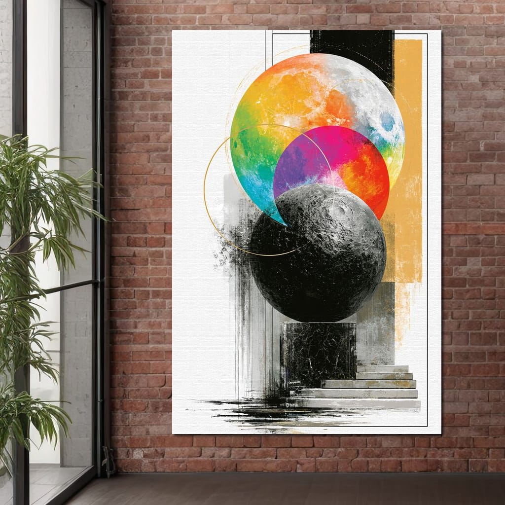 Celestial Geometry Beyond The Horizon Canvas Wall Art