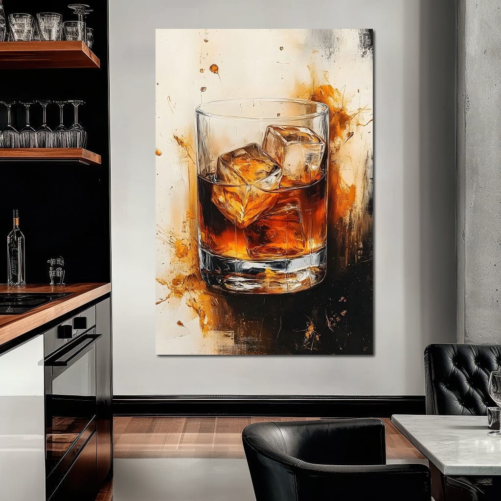 Whiskey Drink Elegance Canvas Wall Art