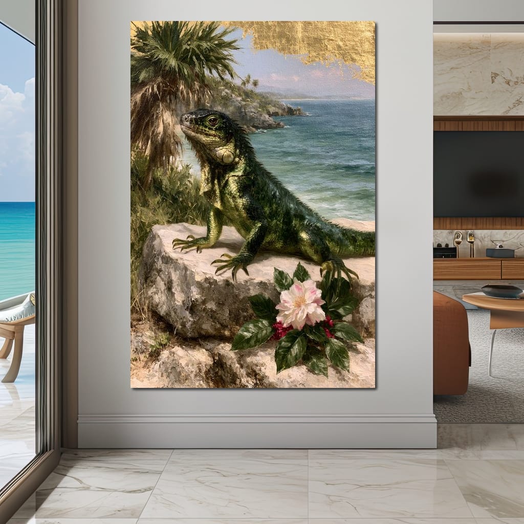 Patient Watcher of the Pacific Shore Canvas Wall Art