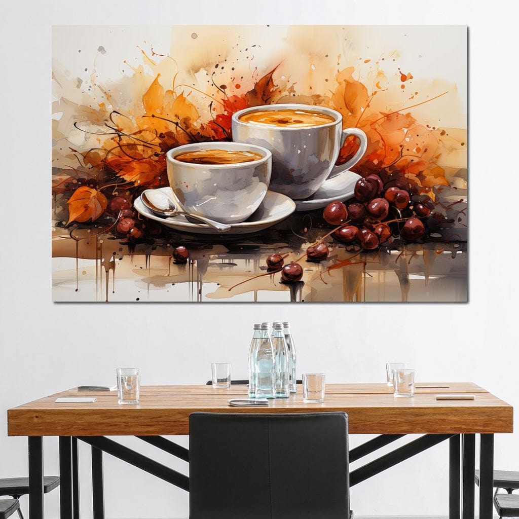 Autumn Coffee Brew Canvas Wall Art