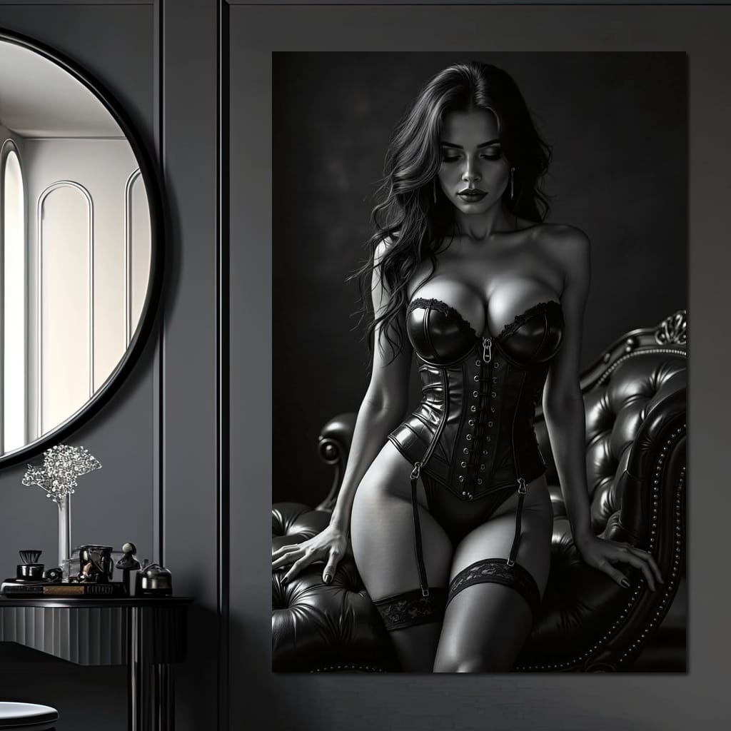 Obsidienne Noir - The Velvet Eclipse Canvas Wall Art