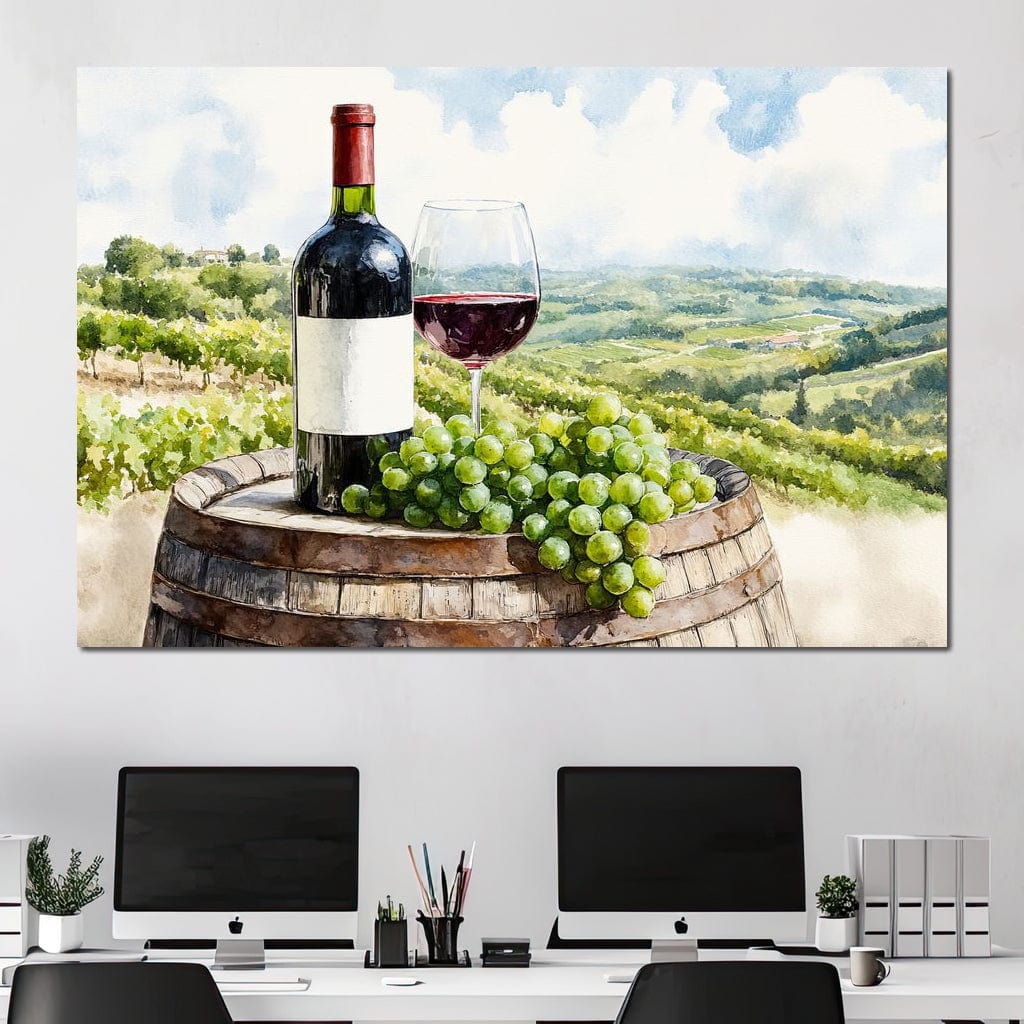 Vineyard Landscape Canvas Wall Art