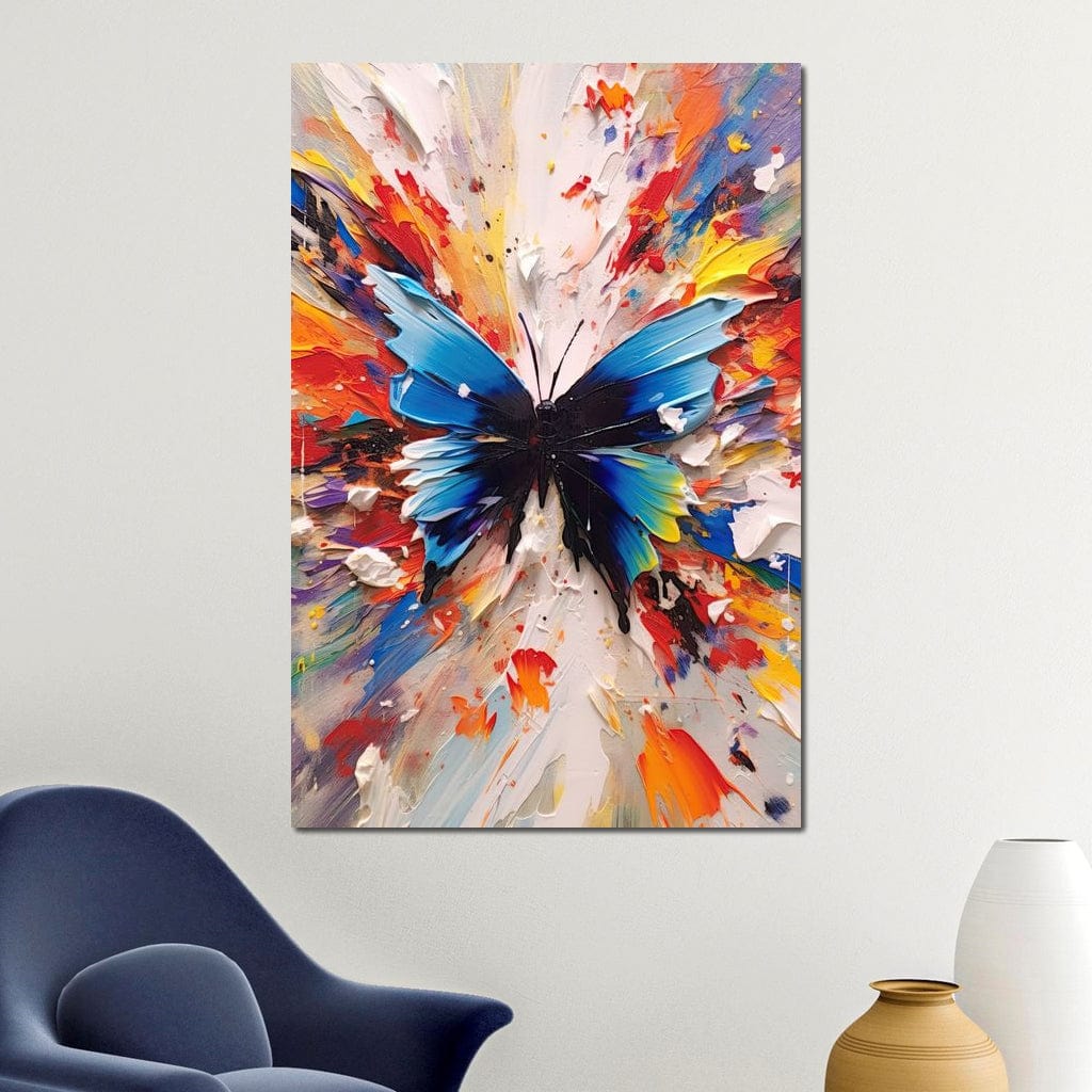 Chromatic Butterfly Euphoria Canvas Wall Art