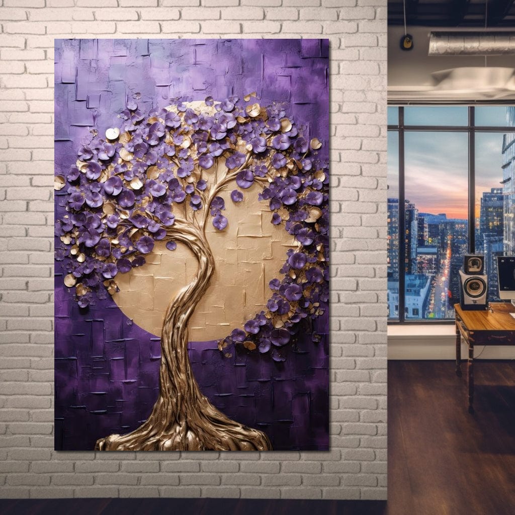 Golden Twilight in Nature Embrace Canvas Wall Art