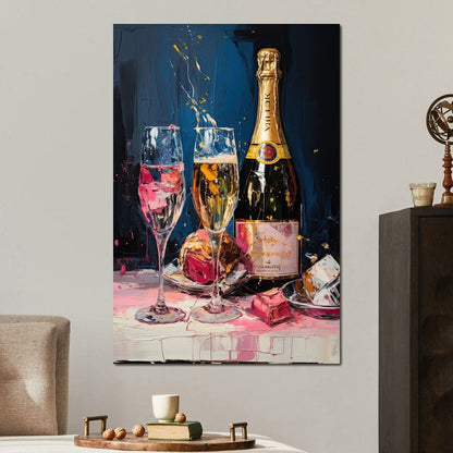 Champagne Radiance Canvas Wall Art