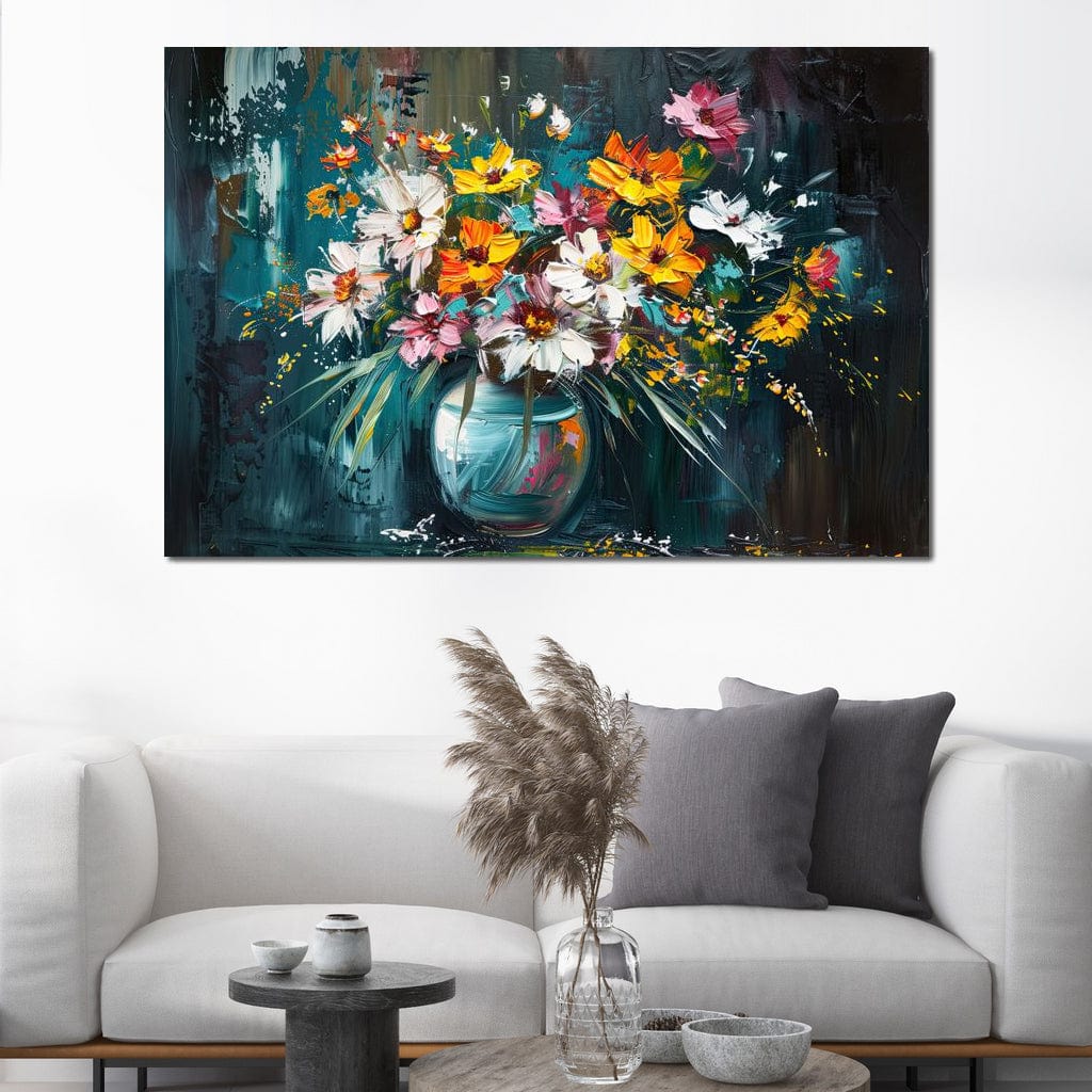 Bouquet of Wild Vibrance Canvas Wall Art