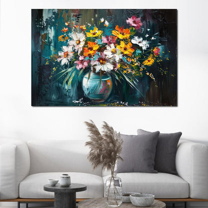 Bouquet of Wild Vibrance Canvas Wall Art