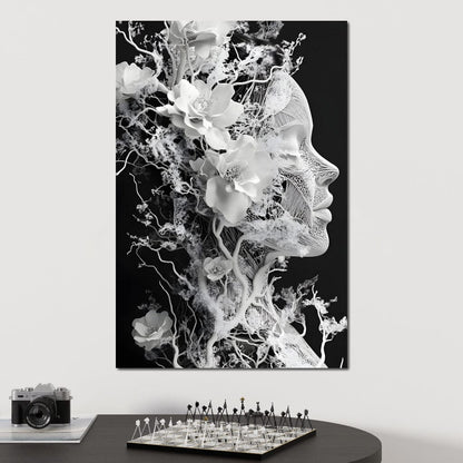 Floral Interlaced Reverie Canvas Wall Art