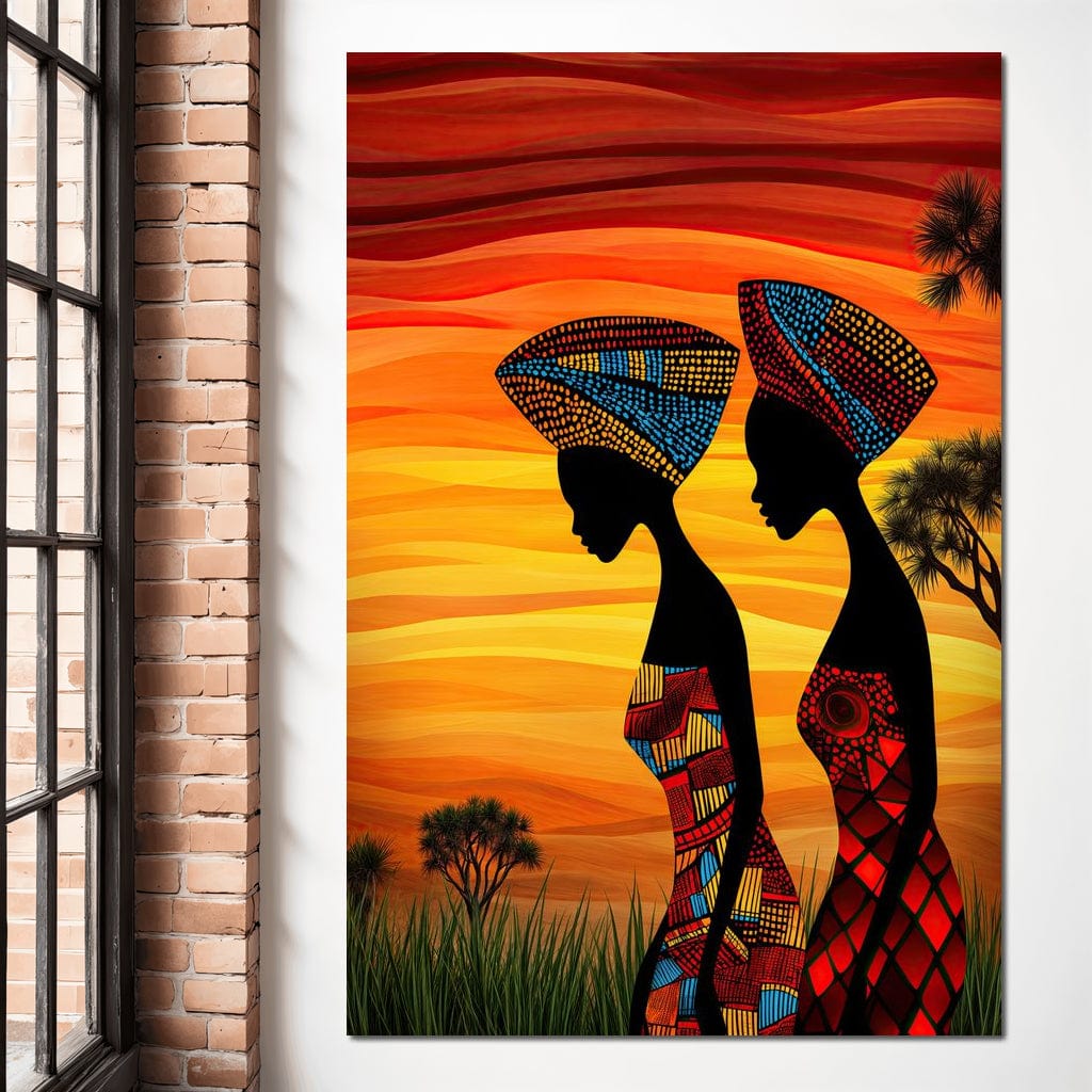 Sisters of the Savannah Canvas Wall Art
