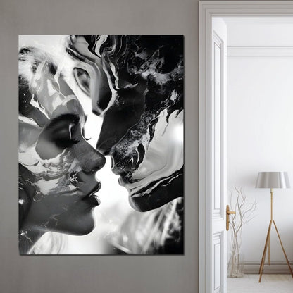 Luminous Liquid Kisses Canvas Wall Art