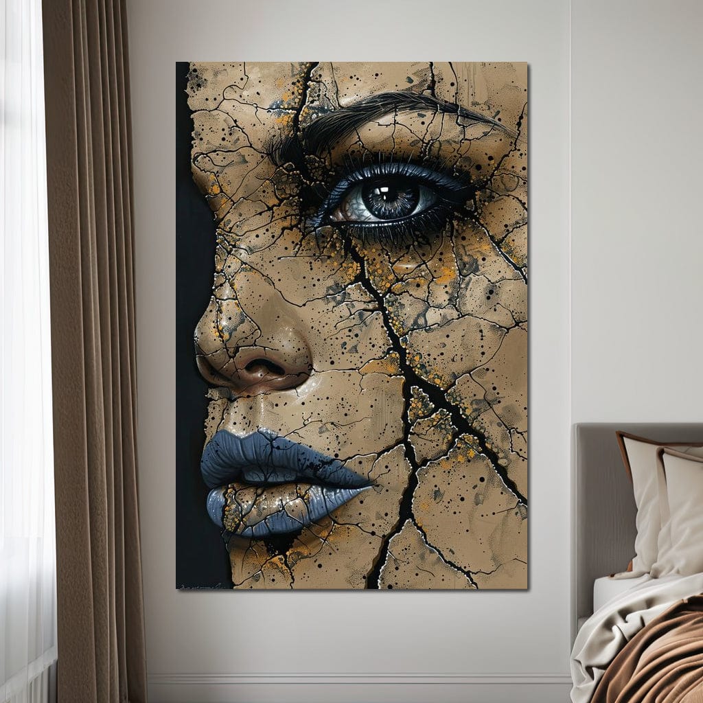 Shattered Solace Echoes Canvas Wall Art