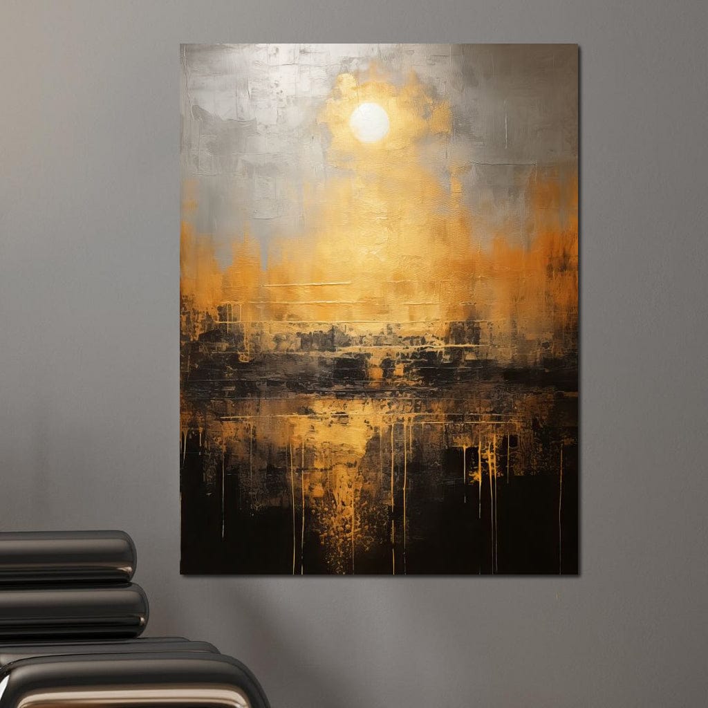 Romantic Golden Atmosphere Canvas Wall Art