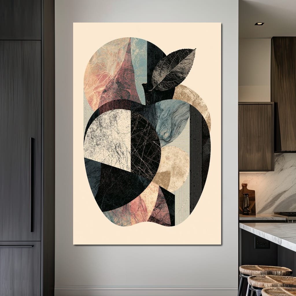 Geometric Harvest Of Forgotten Apple Canvas Wall Art
