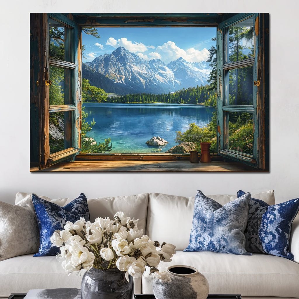 Alpine Serenity Vista Canvas Wall Art