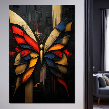 Butterfly Radiance Symphony Canvas Wall Art