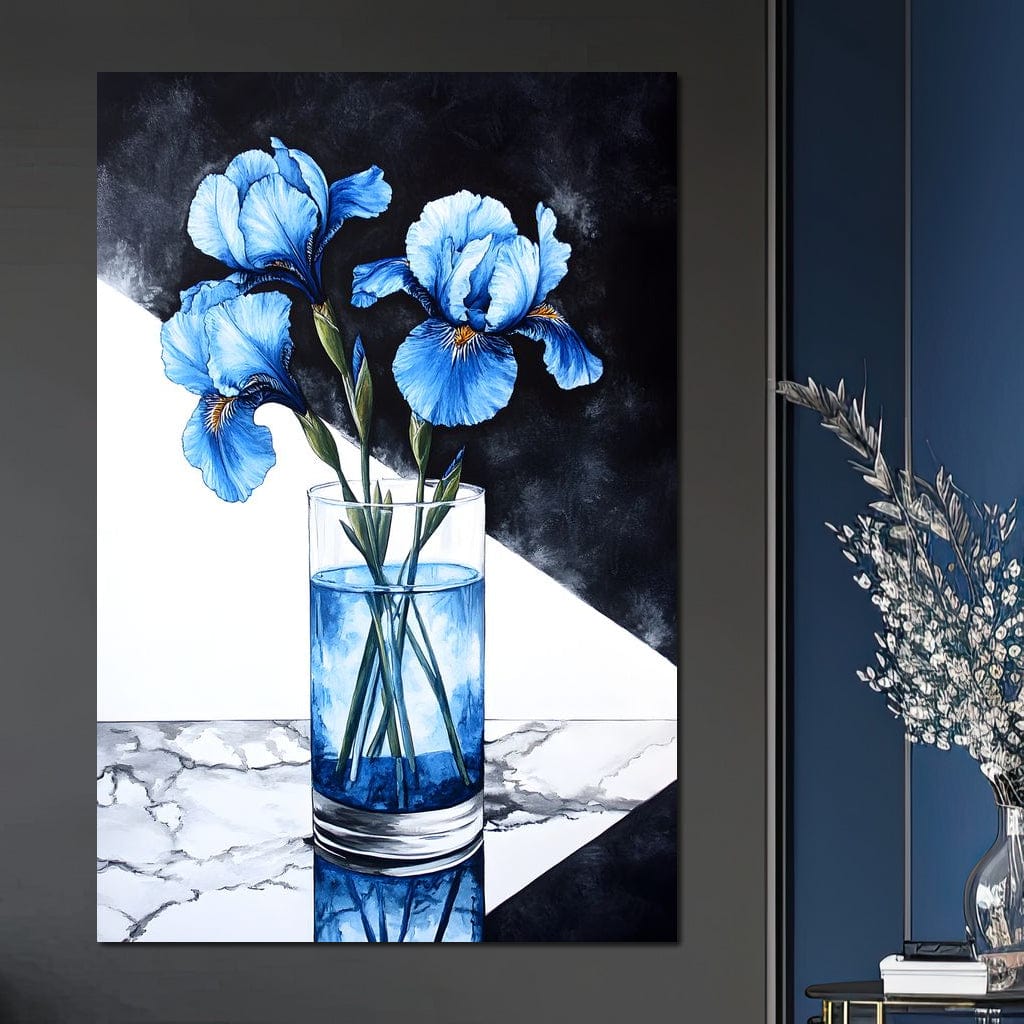 Iris Reflections in Glass Canvas Wall Art